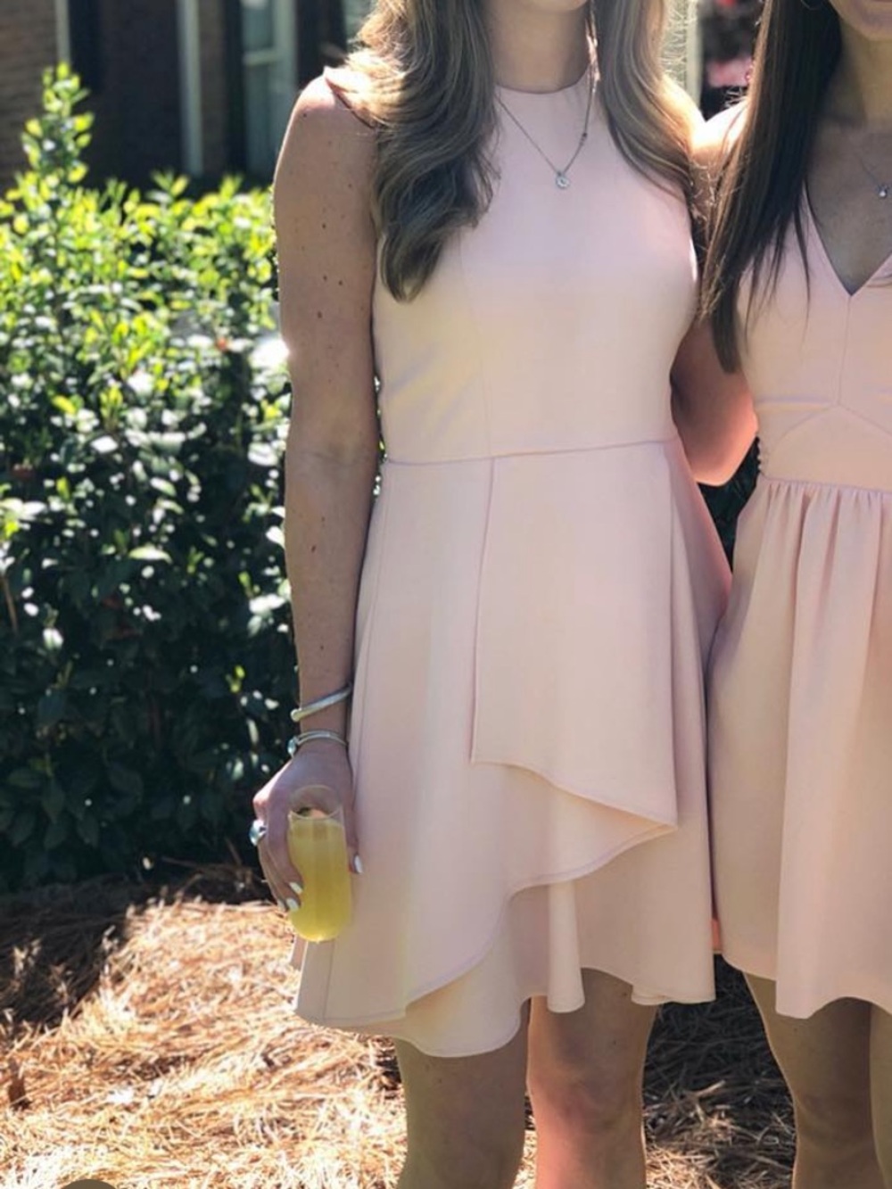 Adelyn Rae Pale Pink Sleeveless Mini Dress